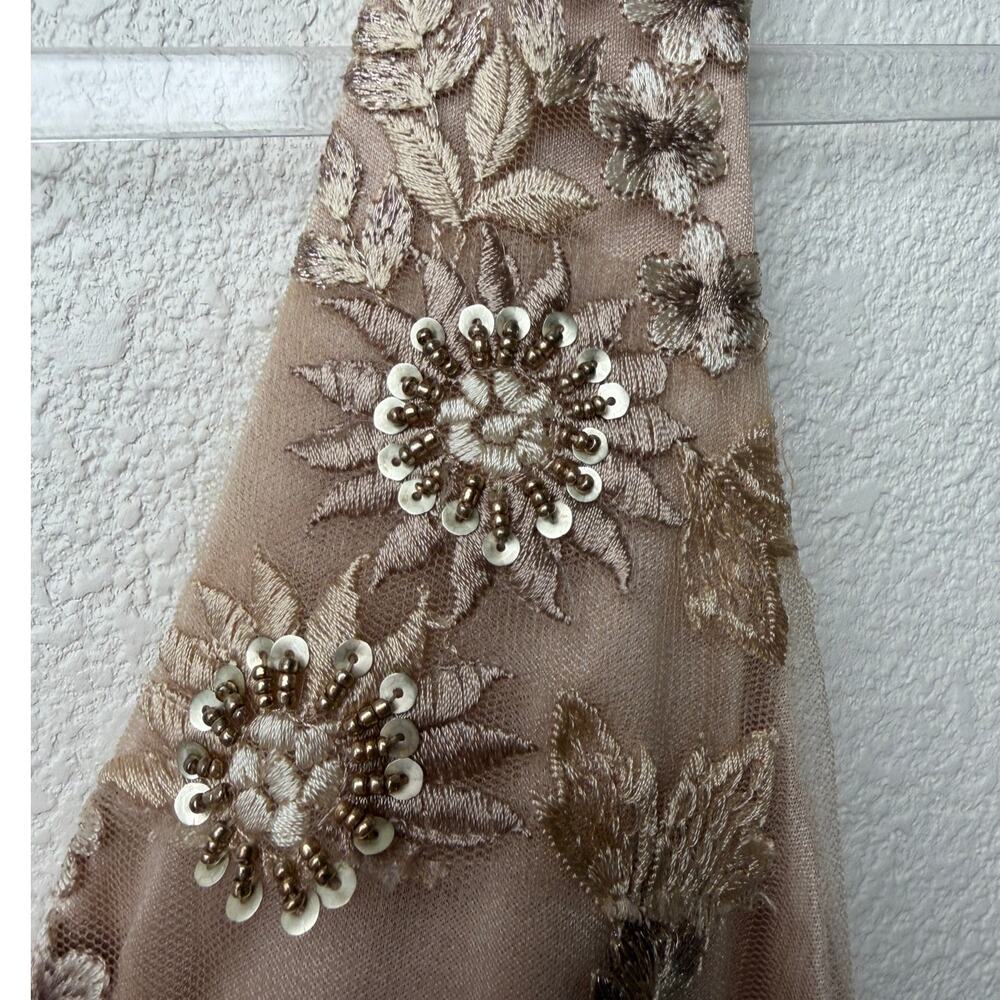 NWT Sue Wong Beaded Embroidered V-Neck Maxi Dress 16 - Picture 5 of 16